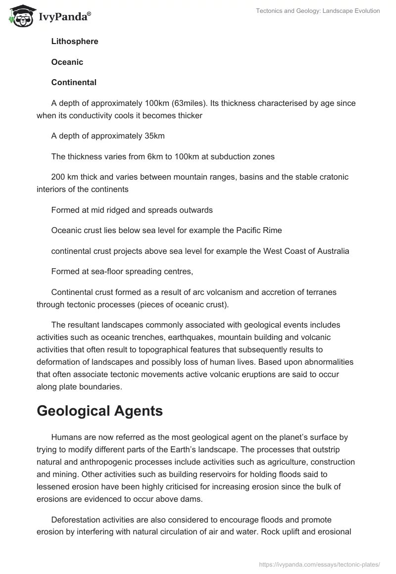 Tectonics and Geology: Landscape Evolution. Page 2