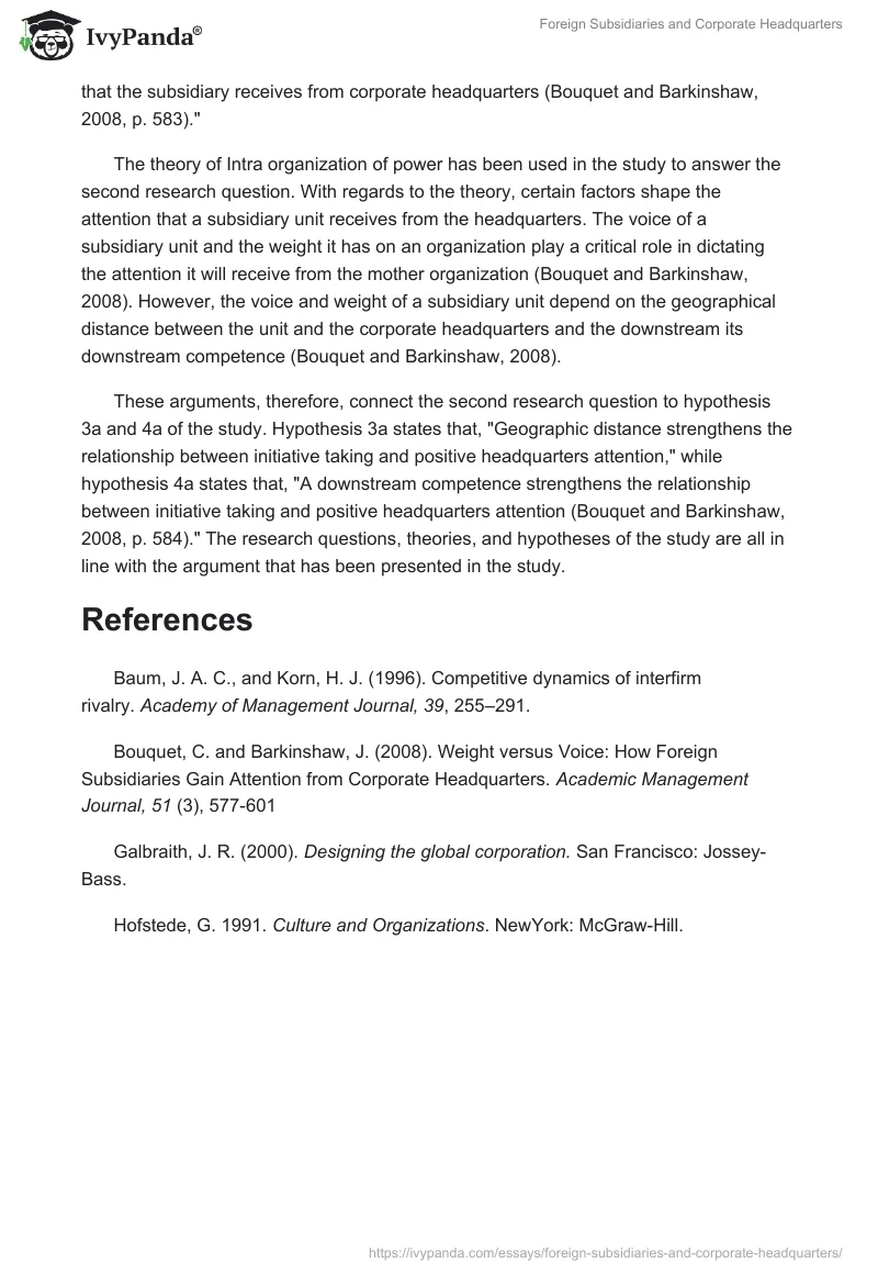Foreign Subsidiaries and Corporate Headquarters. Page 3