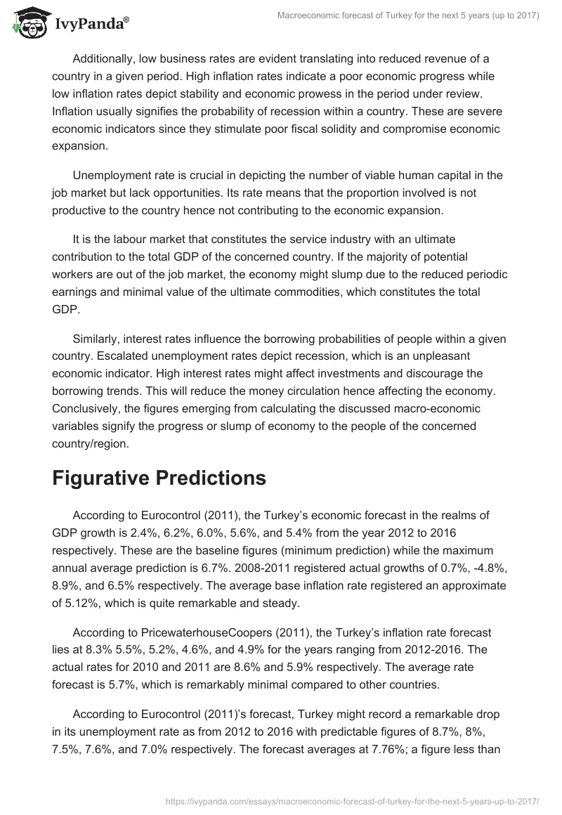 Macroeconomic forecast of Turkey for the next 5 years (up to 2017). Page 5