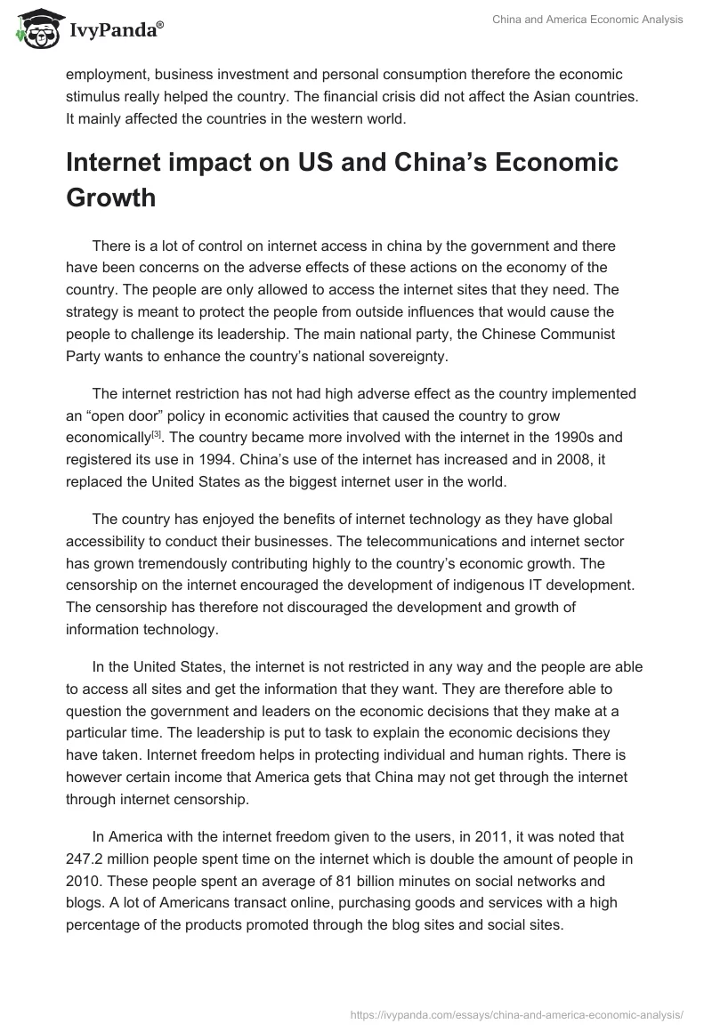 China and America Economic Analysis. Page 3