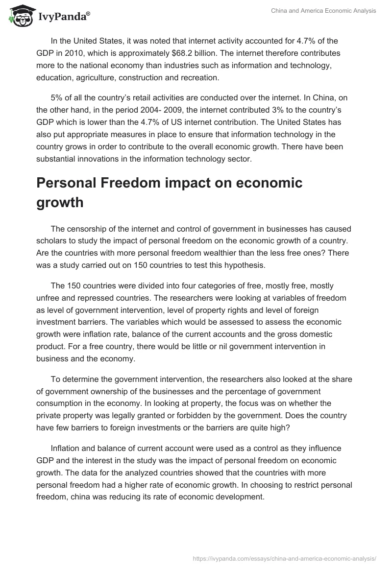 China and America Economic Analysis. Page 4