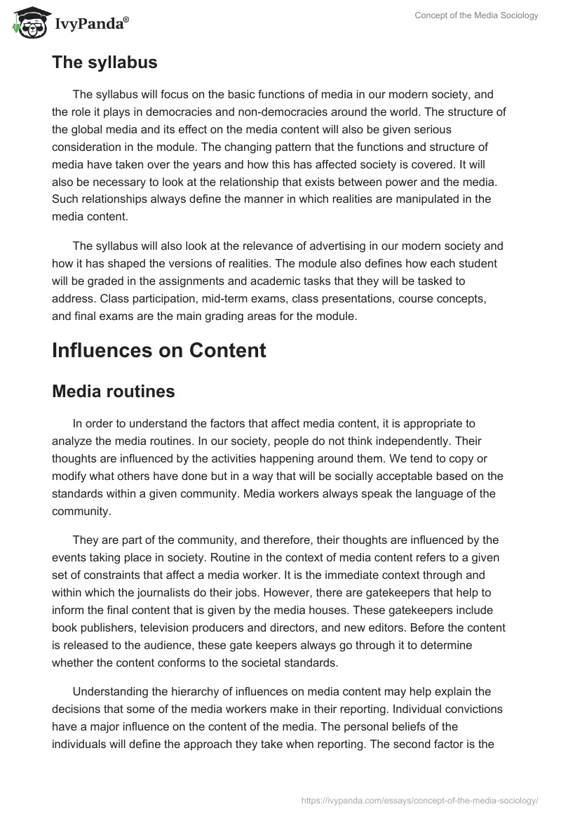Concept of the Media Sociology. Page 2