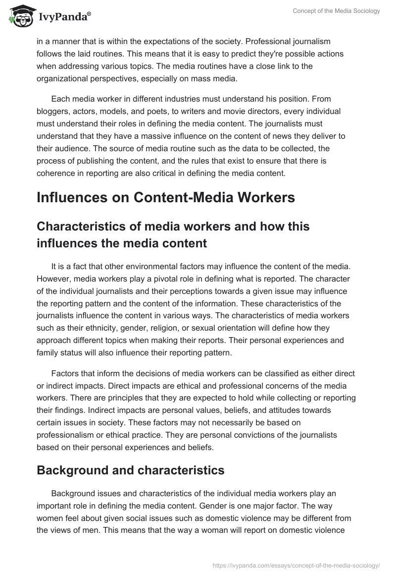 Concept of the Media Sociology. Page 4