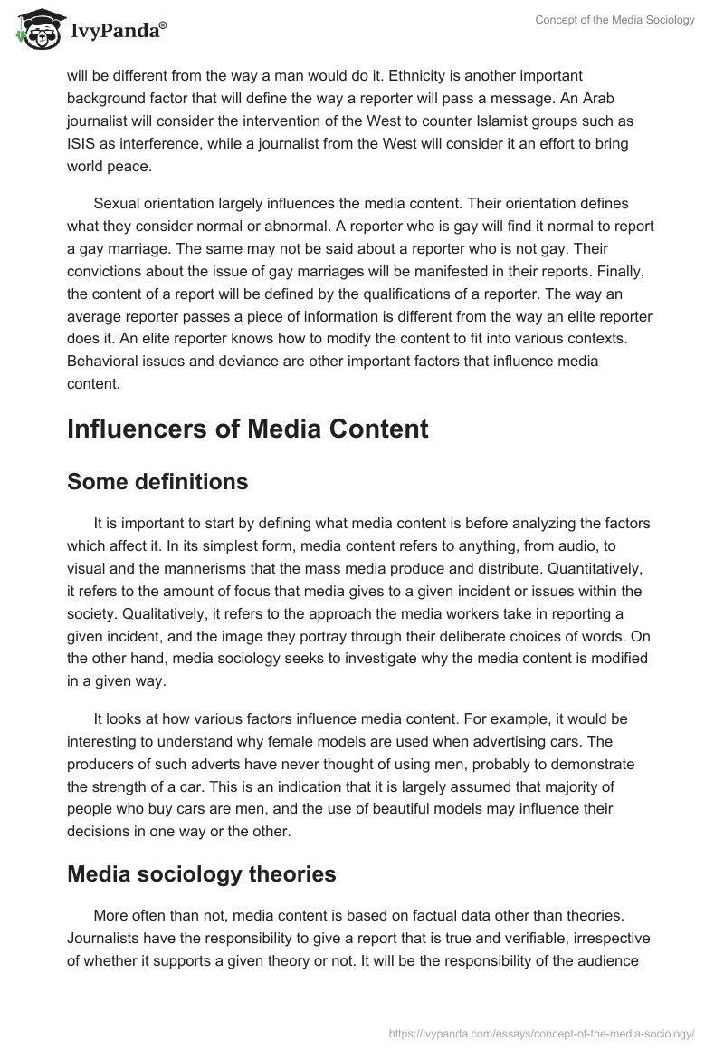 Concept of the Media Sociology. Page 5