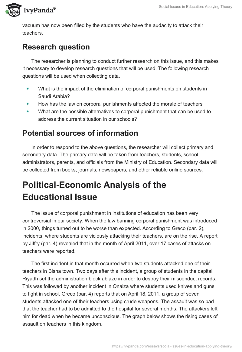 Social Issues in Education: Applying Theory. Page 4