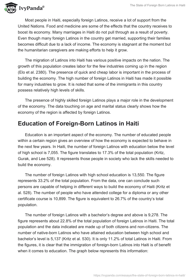 The State of Foreign Born Latinos in Haiti. Page 4