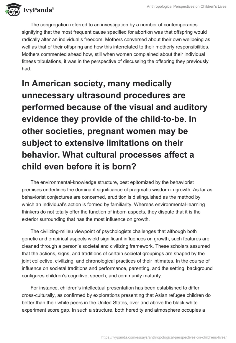 Anthropological Perspectives on Children's Lives. Page 2