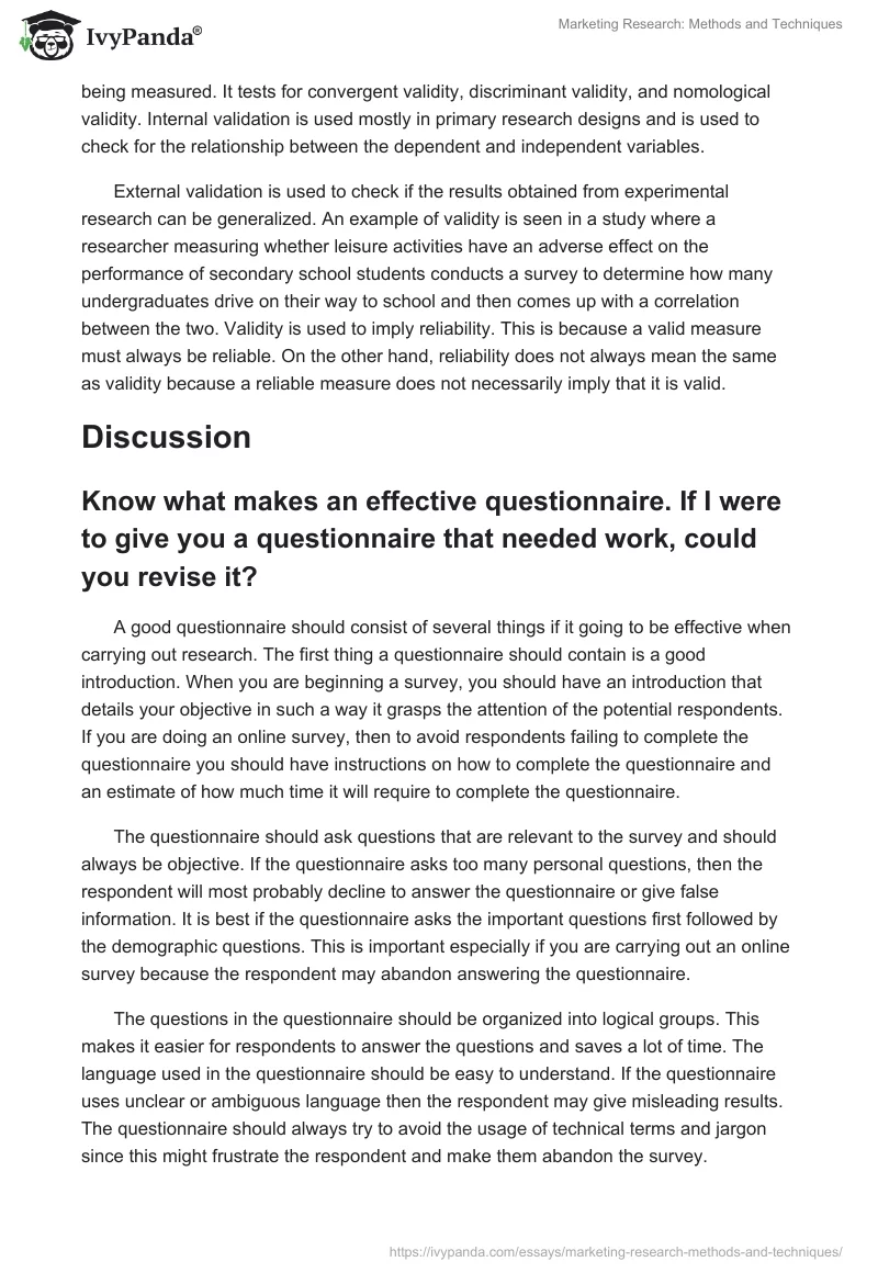 Marketing Research: Methods and Techniques. Page 2