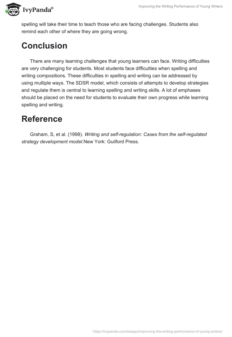 Improving the Writing Performance of Young Writers. Page 3