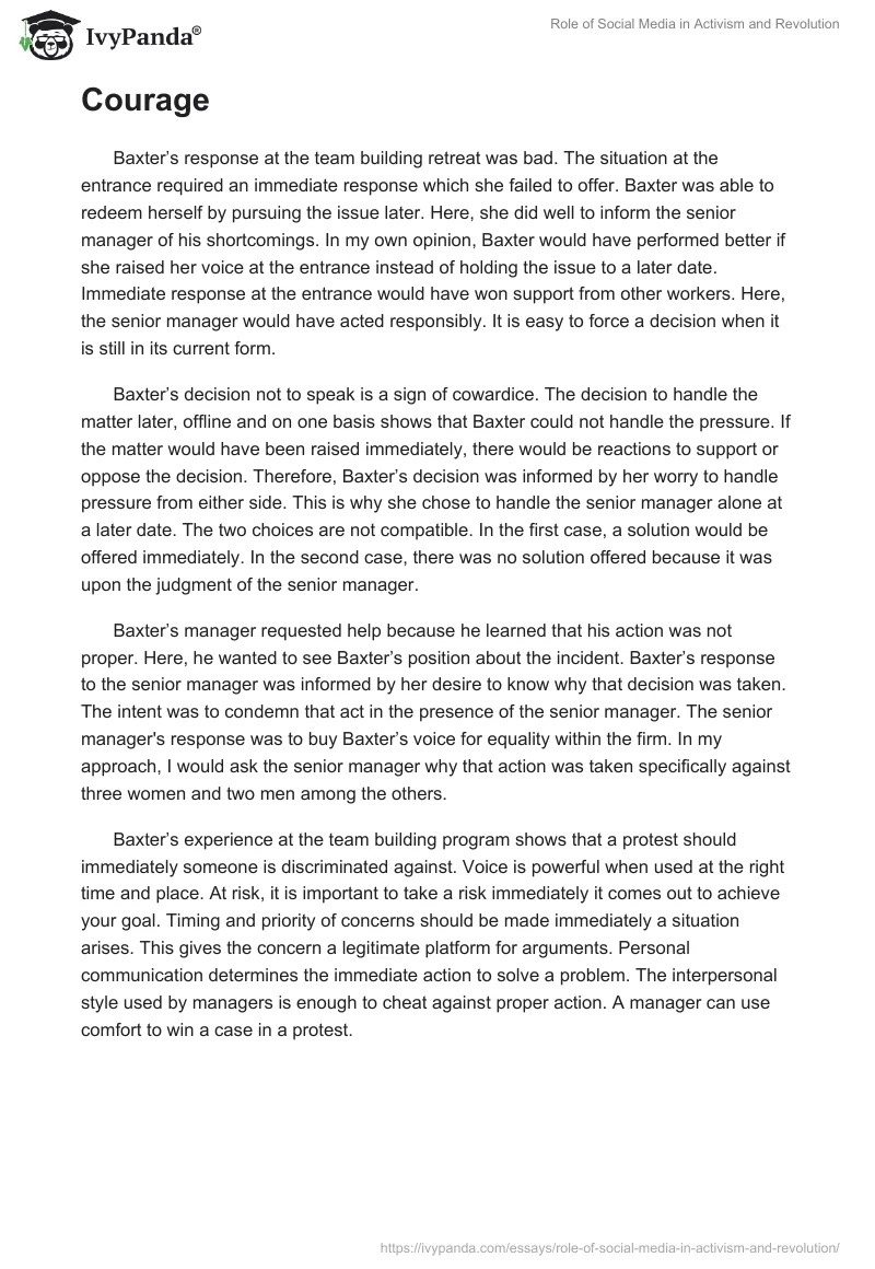 Role of Social Media in Activism and Revolution. Page 2