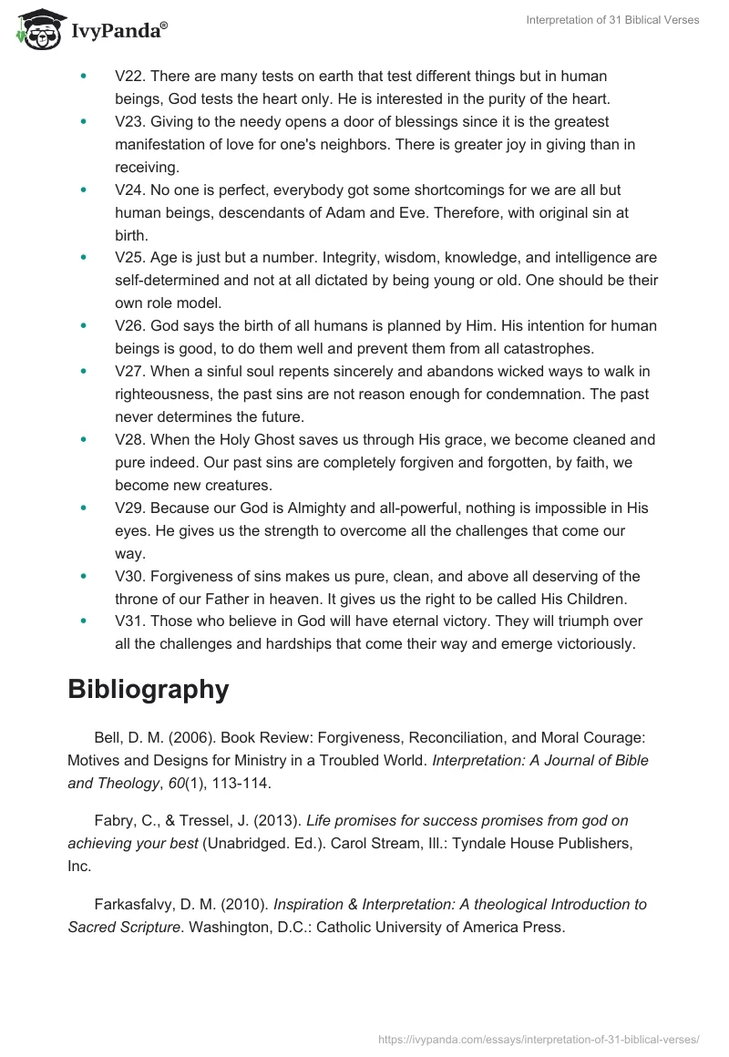 Interpretation of 31 Biblical Verses. Page 3