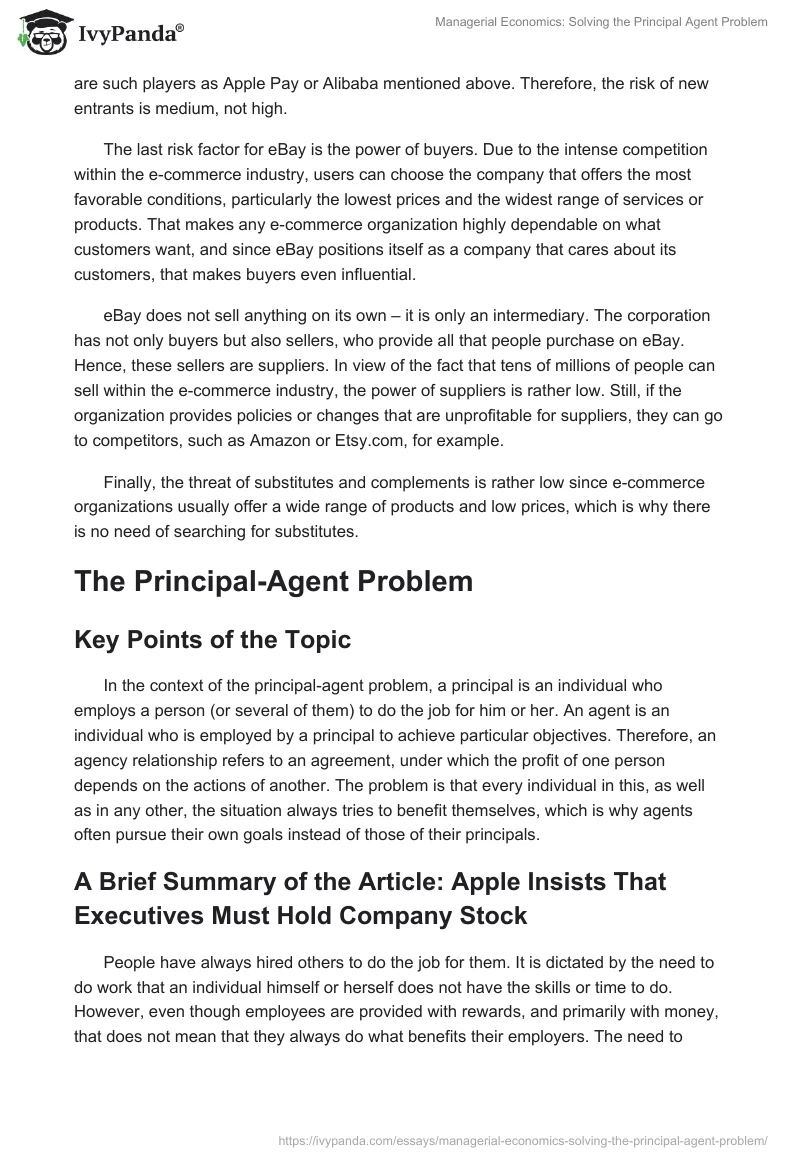 Managerial Economics: Solving the Principal Agent Problem. Page 3