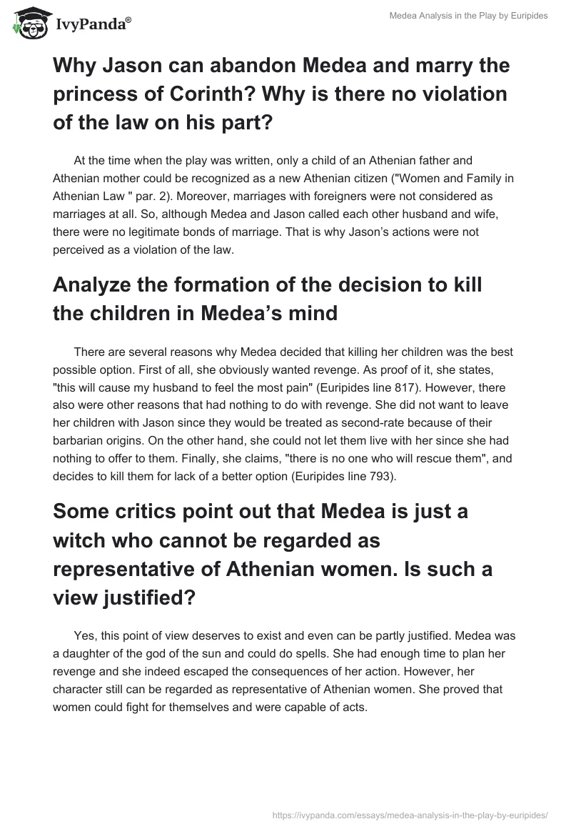 Medea Analysis in the Play by Euripides. Page 2