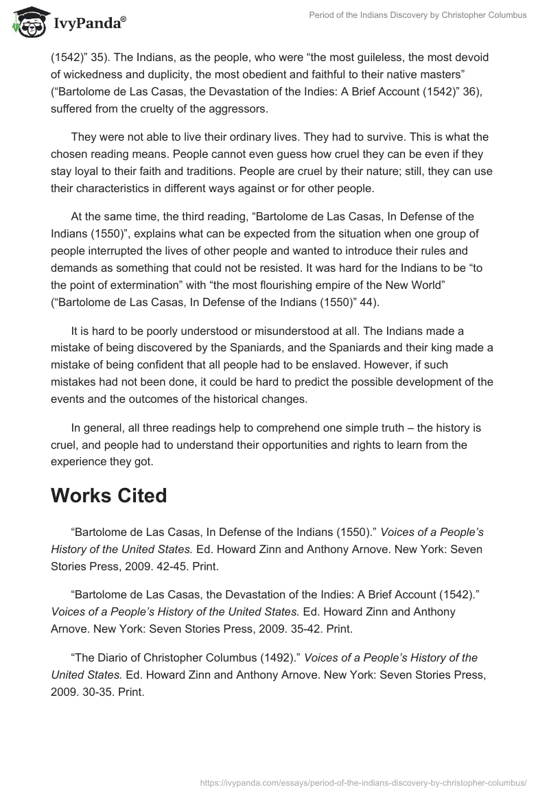 Period of the Indians Discovery by Christopher Columbus. Page 2