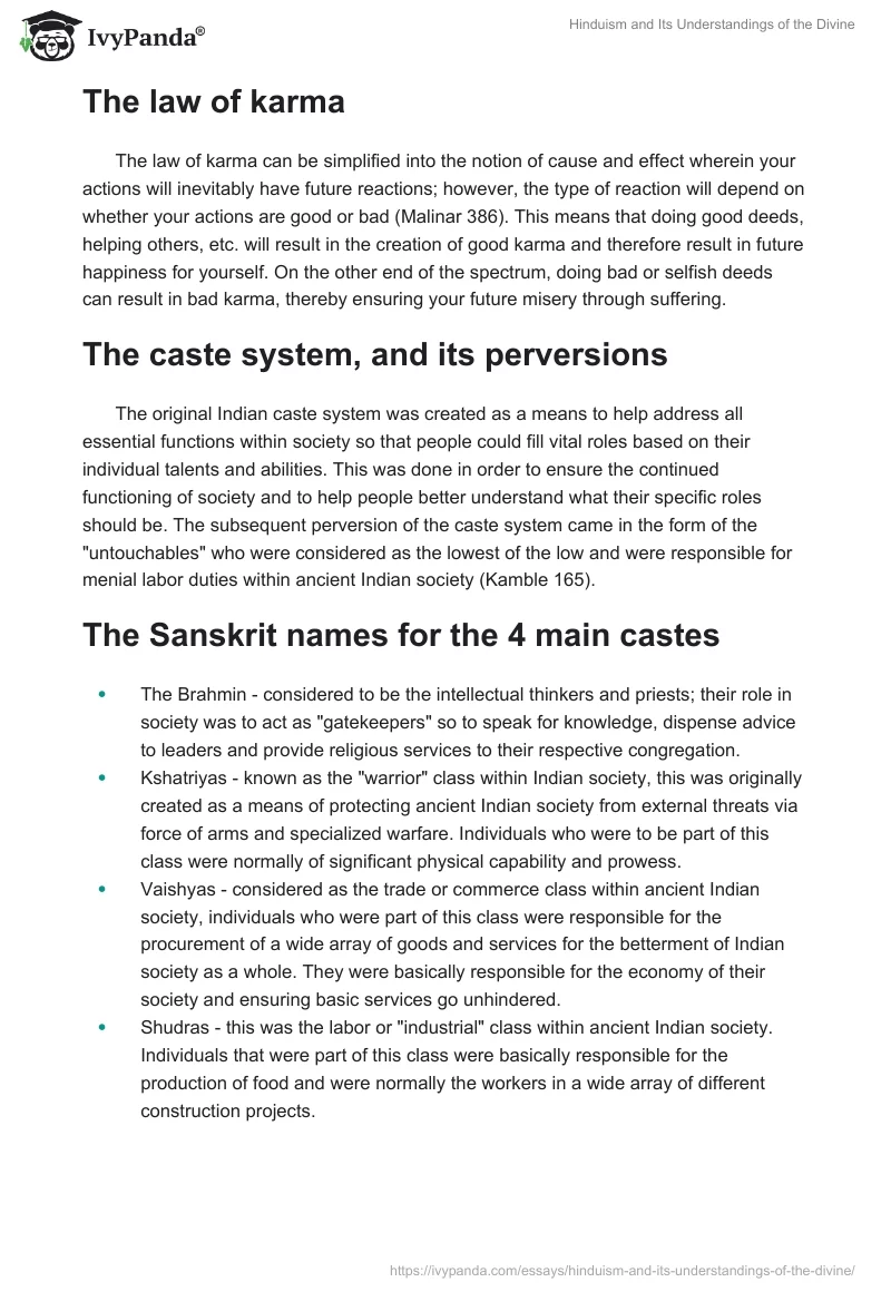 Hinduism and Its Understandings of the Divine. Page 2
