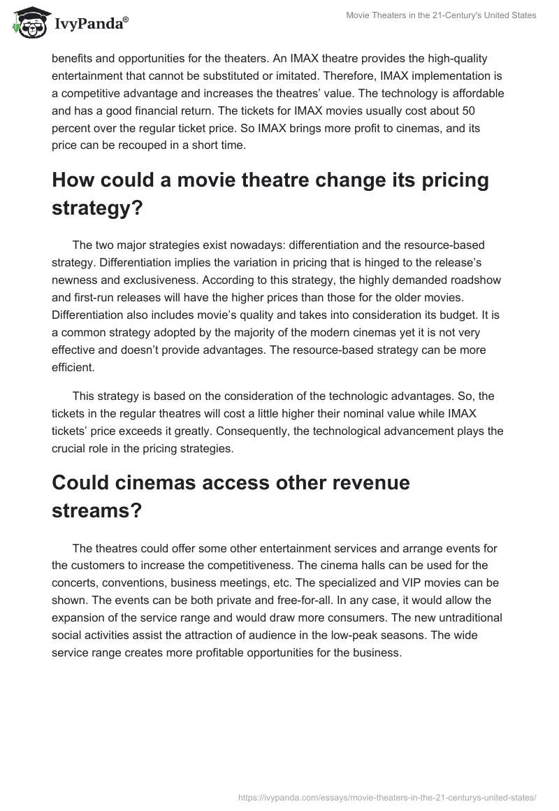 Movie Theaters in the 21-Century's United States. Page 3