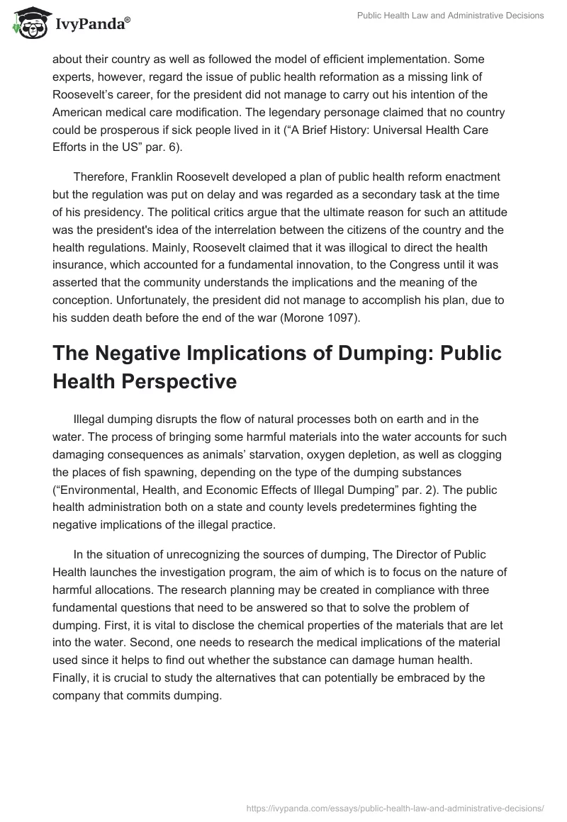 Public Health Law and Administrative Decisions. Page 2