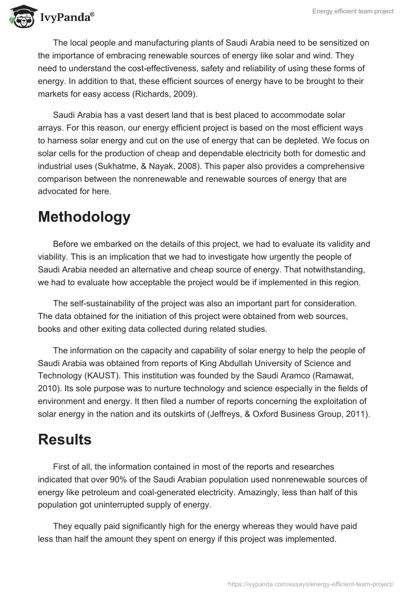 Energy efficient team project. Page 2