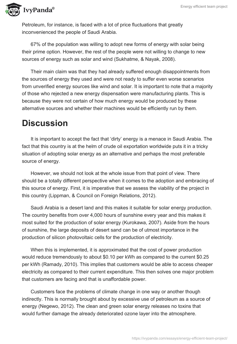 Energy efficient team project. Page 3