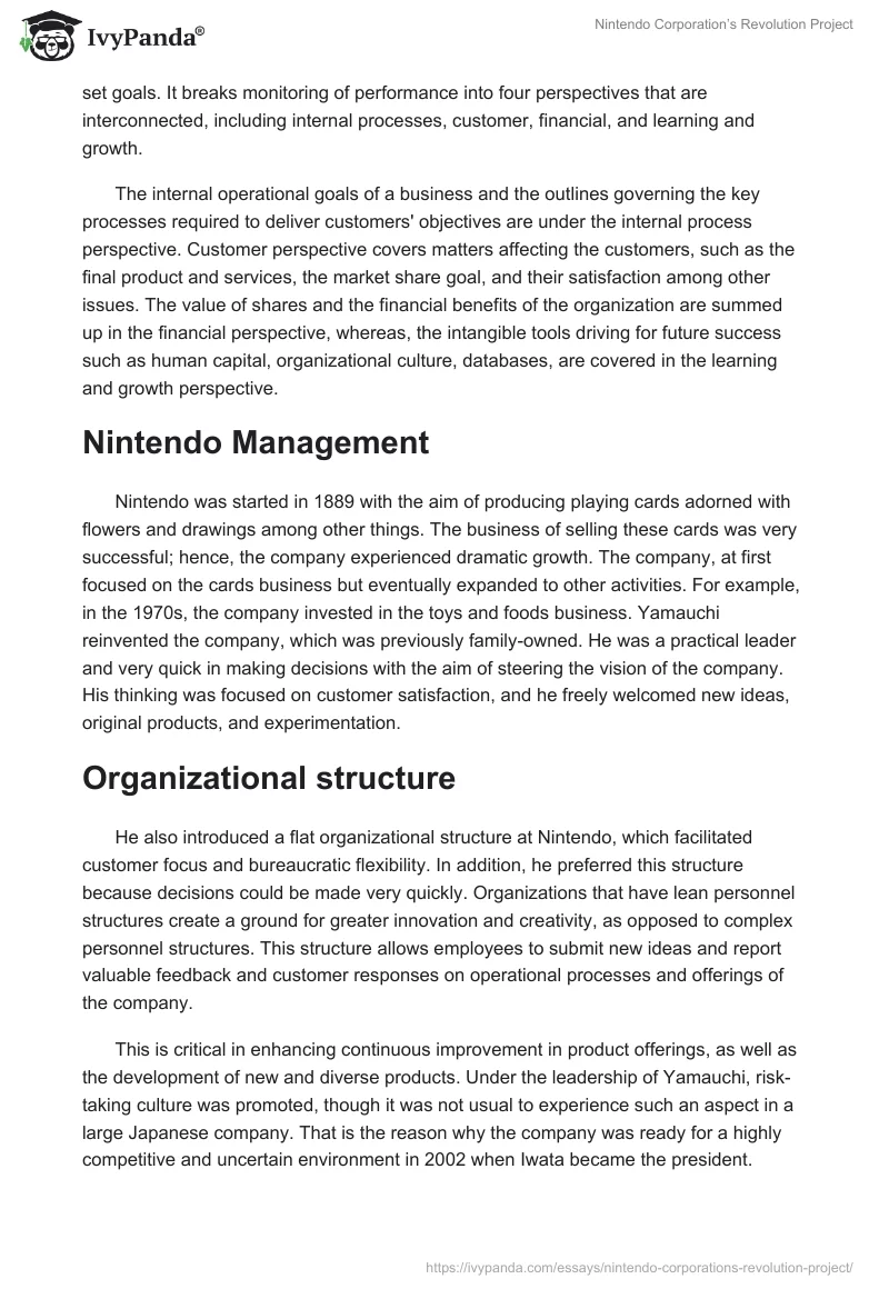 Nintendo Corporation’s Revolution Project. Page 2