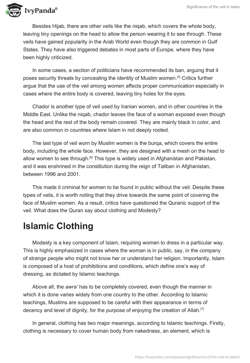 Significance of the veil in Islam. Page 3