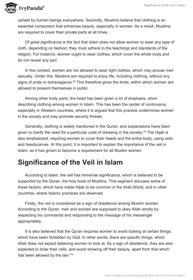 Significance of the veil in Islam. Page 4