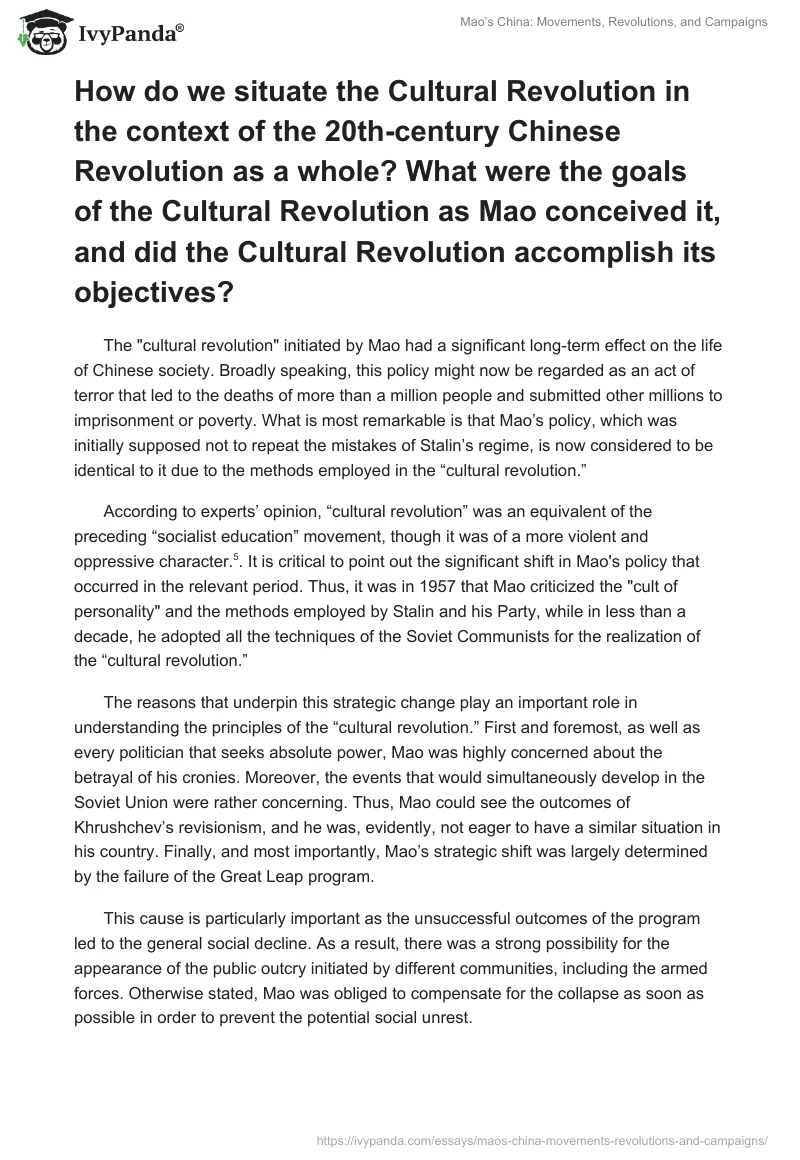 Mao’s China: Movements, Revolutions, and Campaigns. Page 3