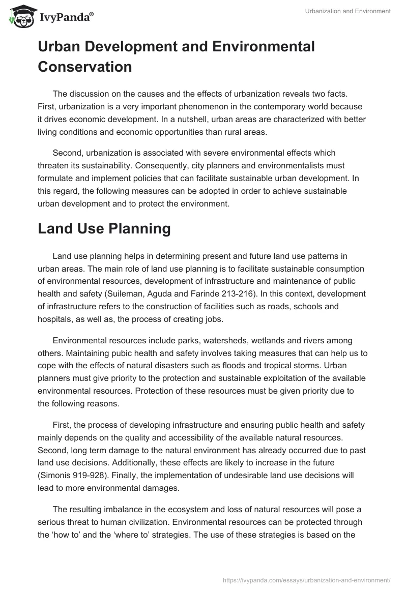 Urbanization and Environment. Page 5