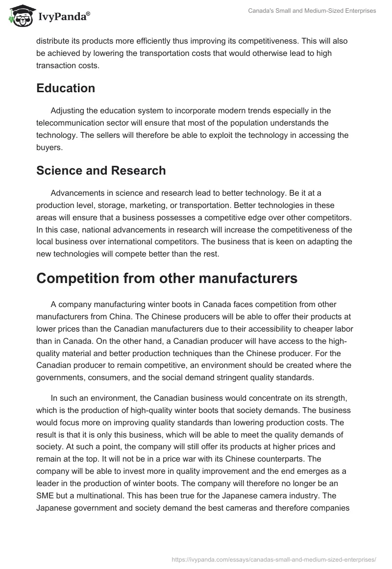 Canada's Small and Medium-Sized Enterprises. Page 2