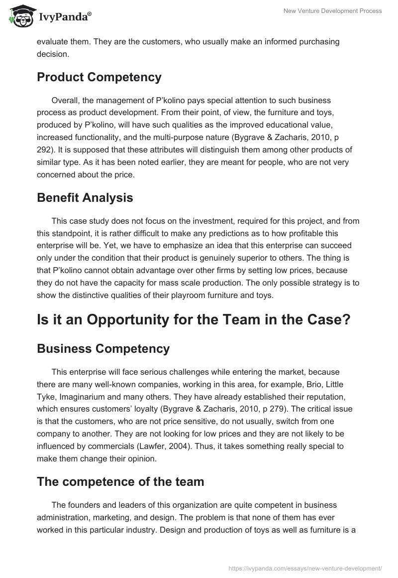 New Venture Development Process. Page 2