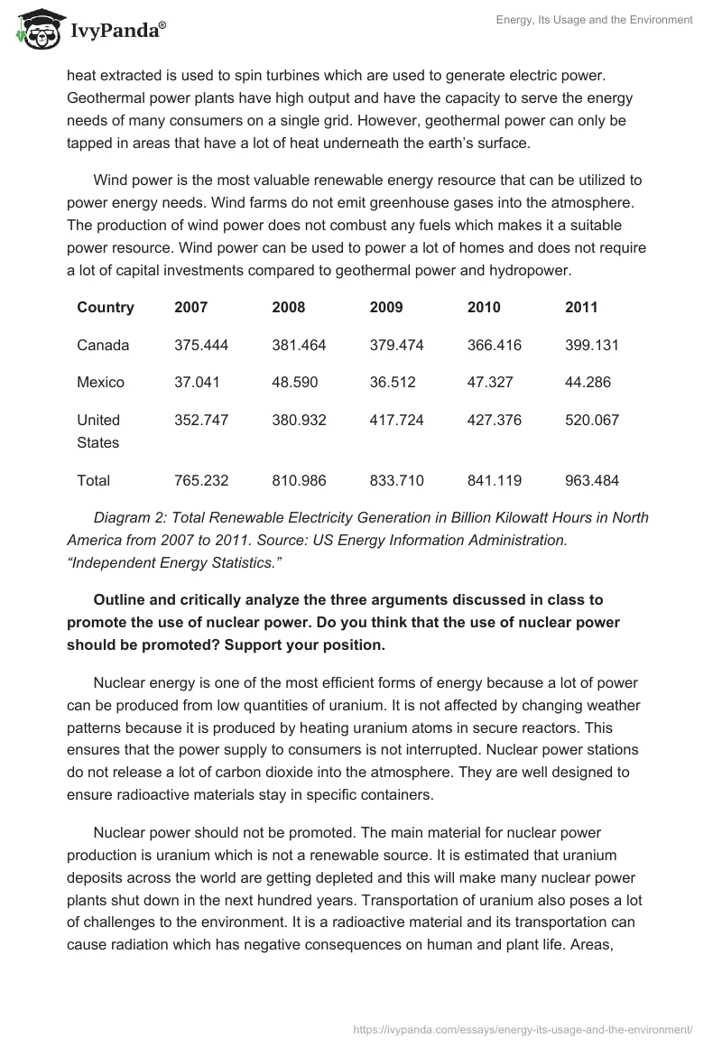 Energy, Its Usage and the Environment. Page 3