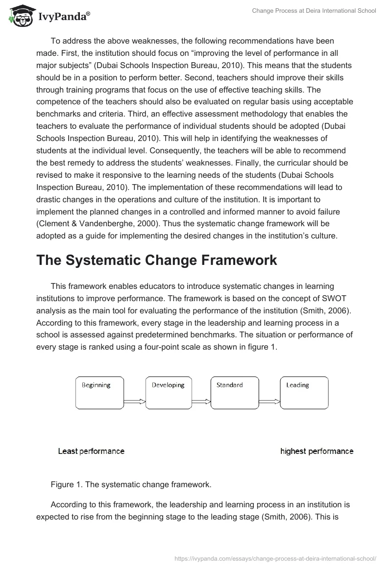 Change Process at Deira International School. Page 2