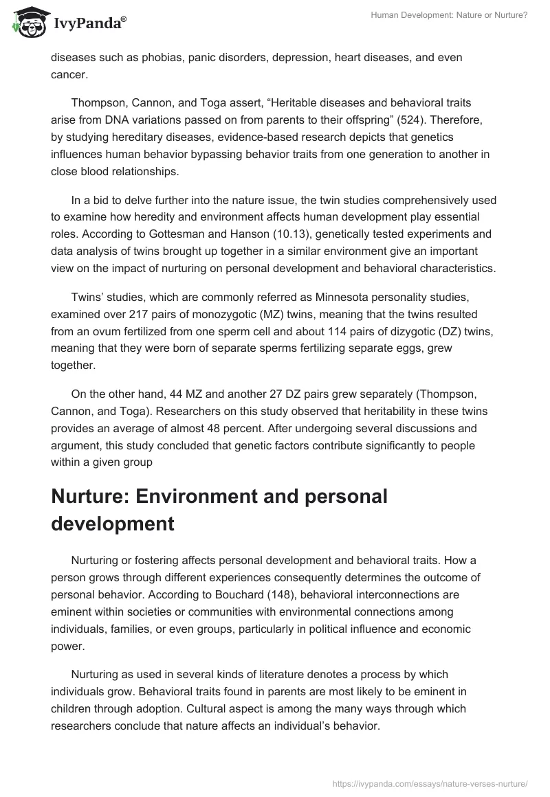 Human Development: Nature or Nurture?. Page 4
