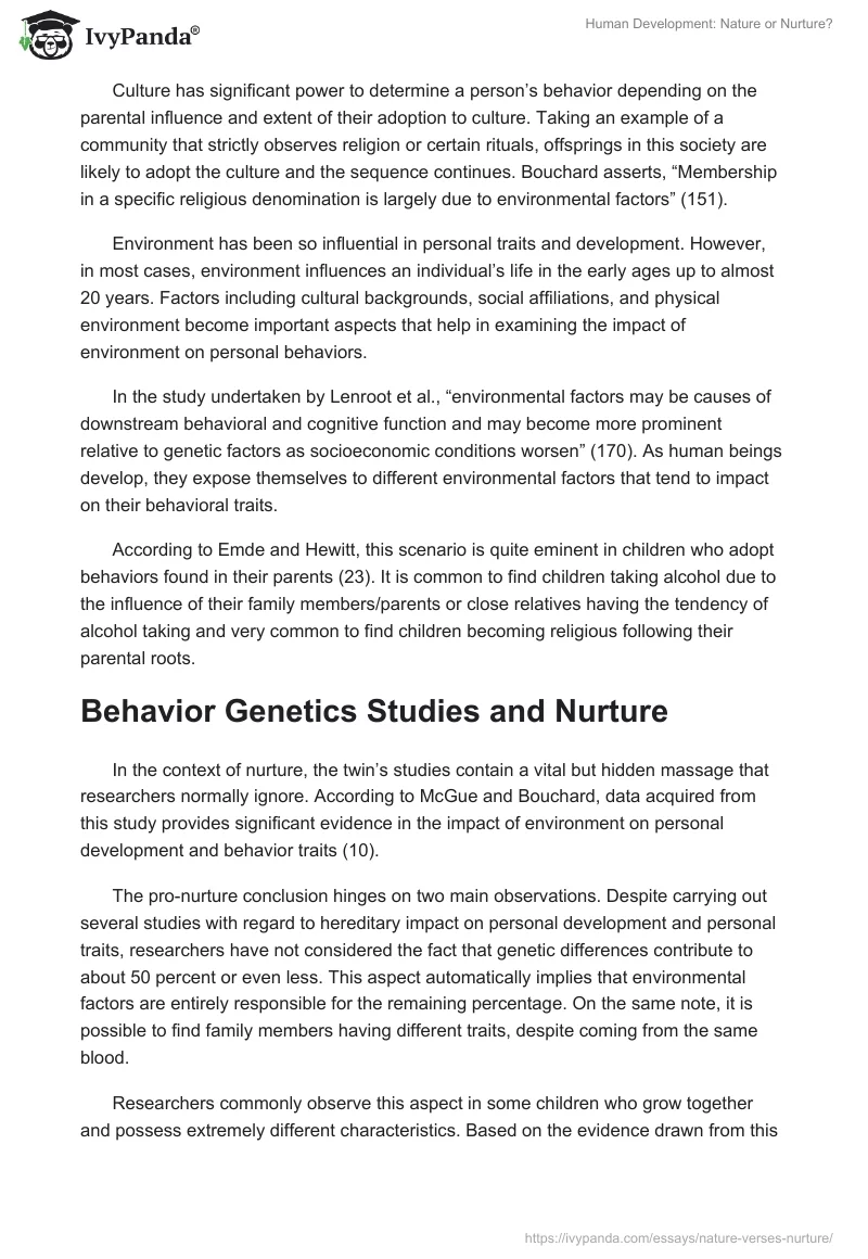 Human Development: Nature or Nurture?. Page 5