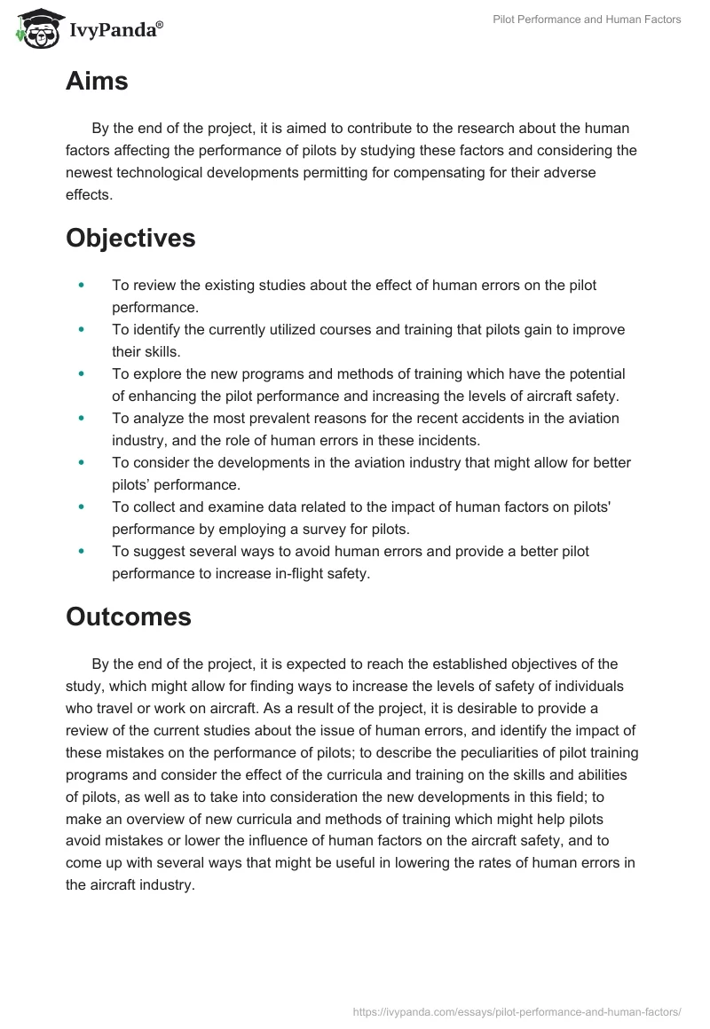Pilot Performance and Human Factors. Page 2