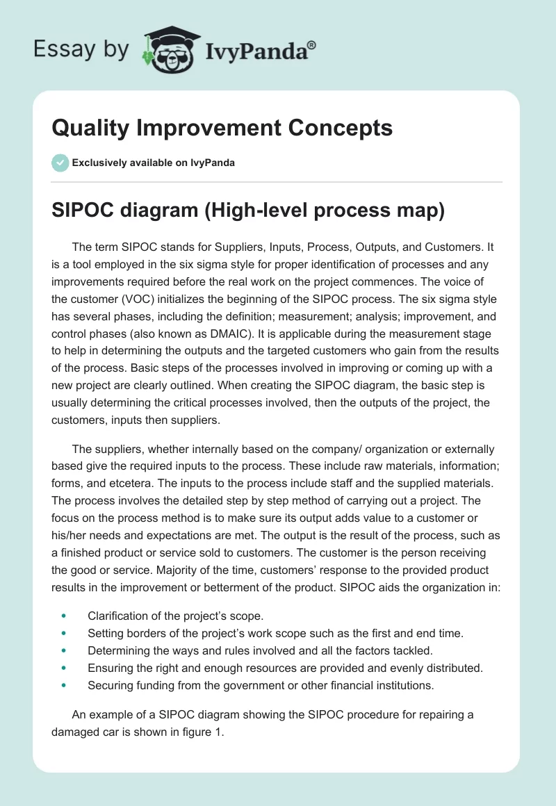 Quality Improvement Concepts. Page 1