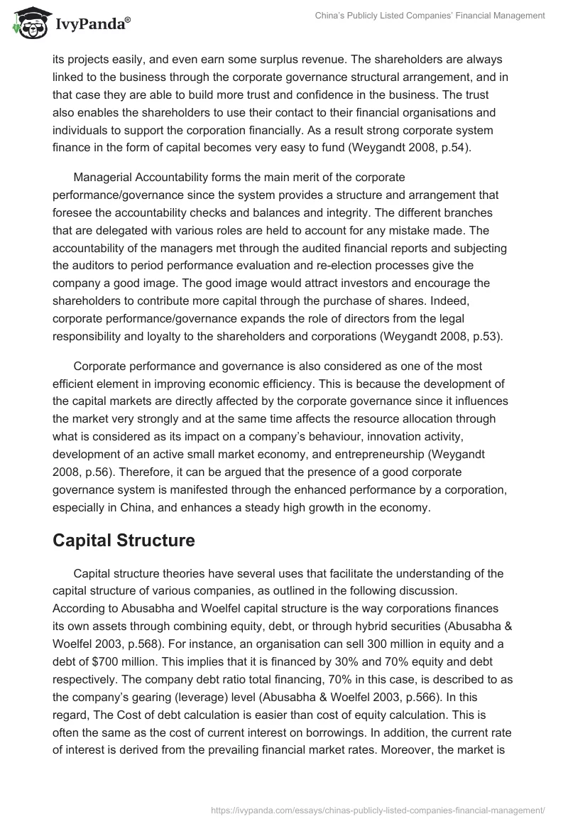 China’s Publicly Listed Companies’ Financial Management. Page 3