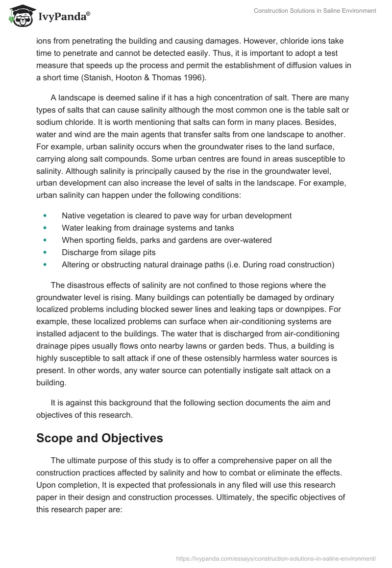 Construction Solutions in Saline Environment. Page 2