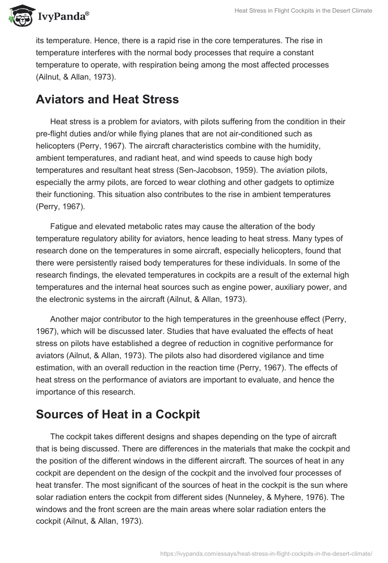 Heat Stress in Flight Cockpits in the Desert Climate. Page 4
