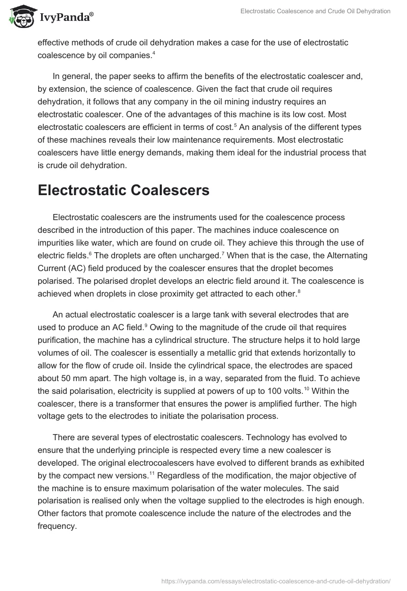 Electrostatic Coalescence and Crude Oil Dehydration. Page 2