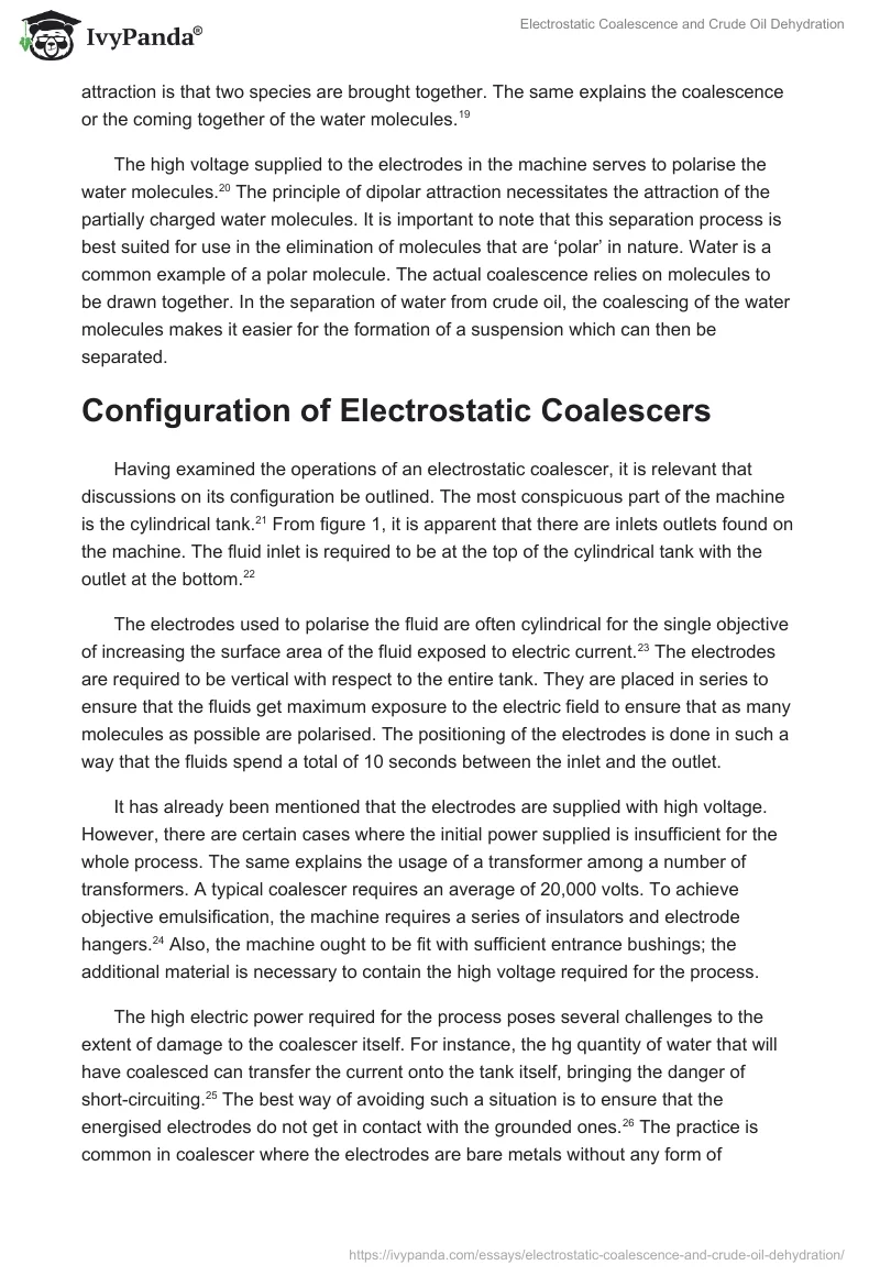 Electrostatic Coalescence and Crude Oil Dehydration. Page 5