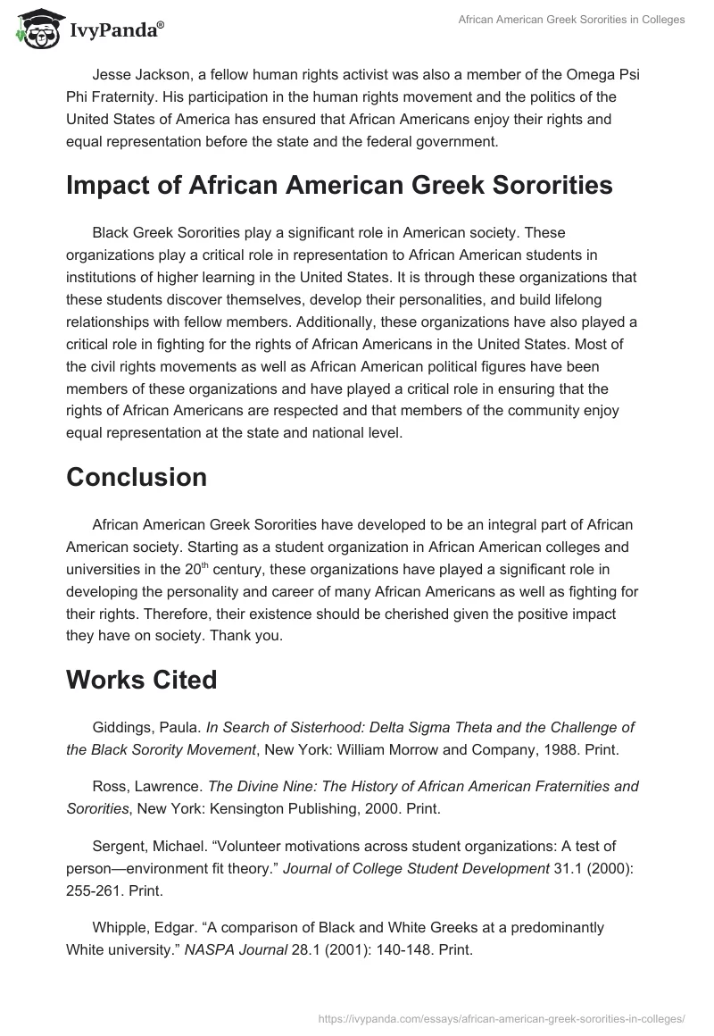 African American Greek Sororities in Colleges. Page 3