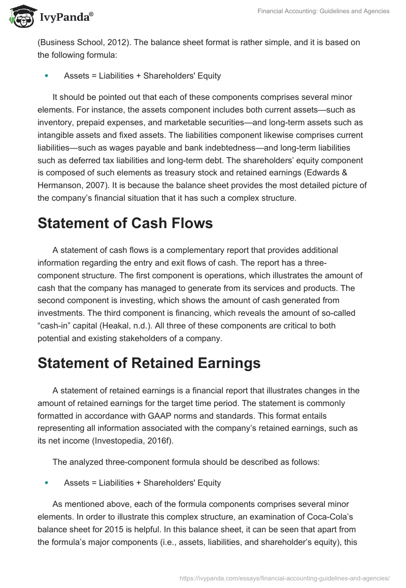 Financial Accounting: Guidelines and Agencies. Page 4