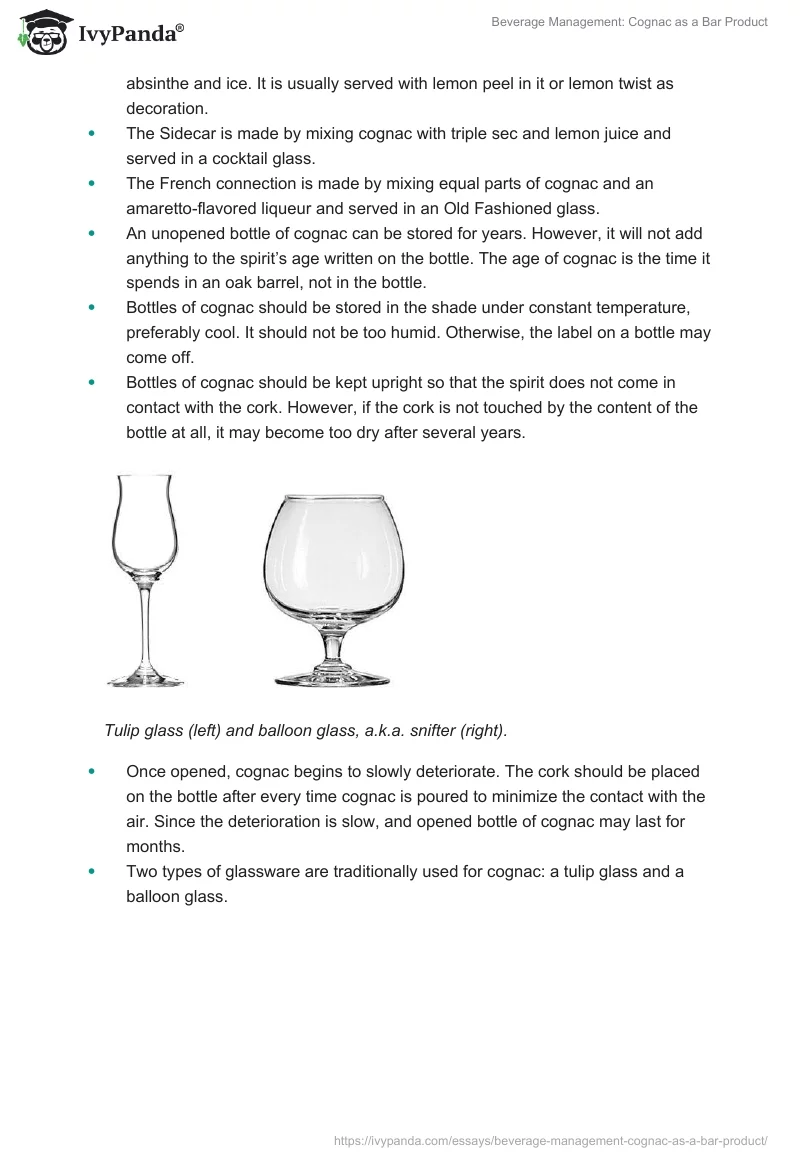 Beverage Management: Cognac as a Bar Product. Page 5