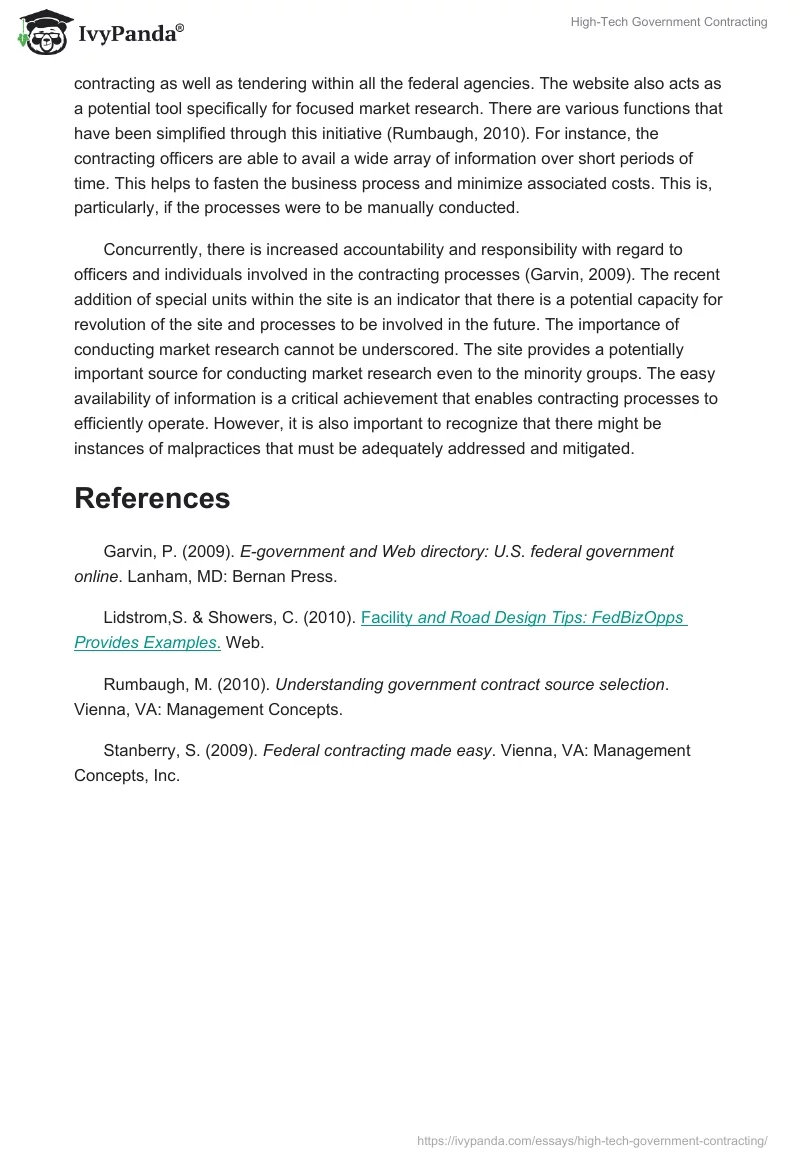 High-Tech Government Contracting. Page 4