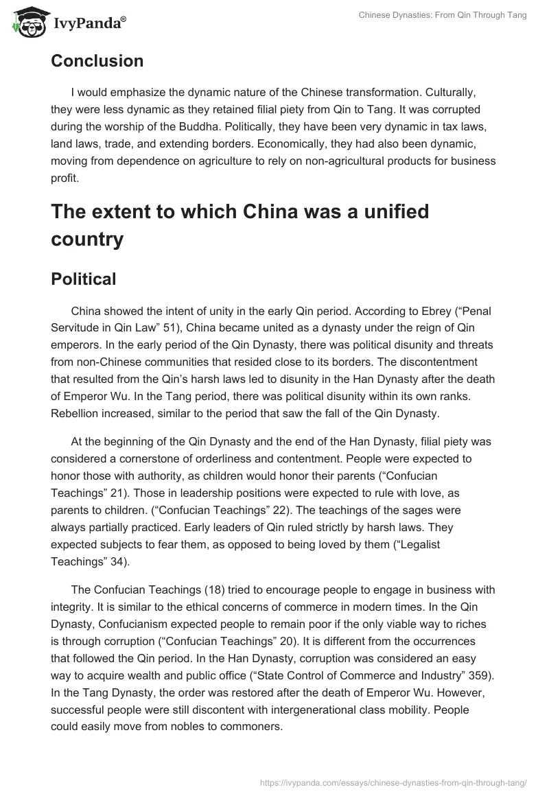 Chinese Dynasties: From Qin Through Tang. Page 5