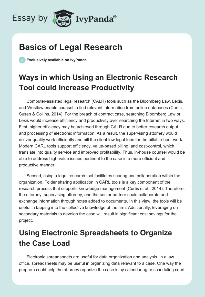 Basics of Legal Research. Page 1