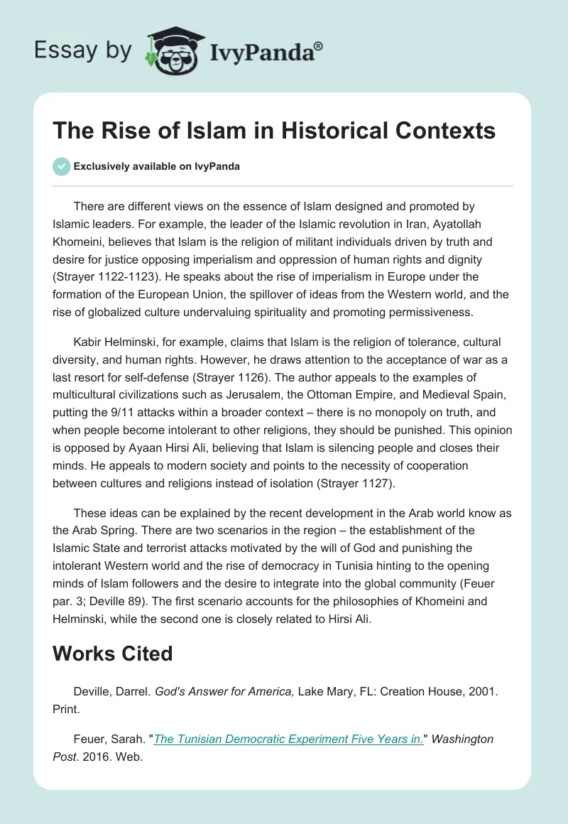 The Rise of Islam in Historical Contexts. Page 1