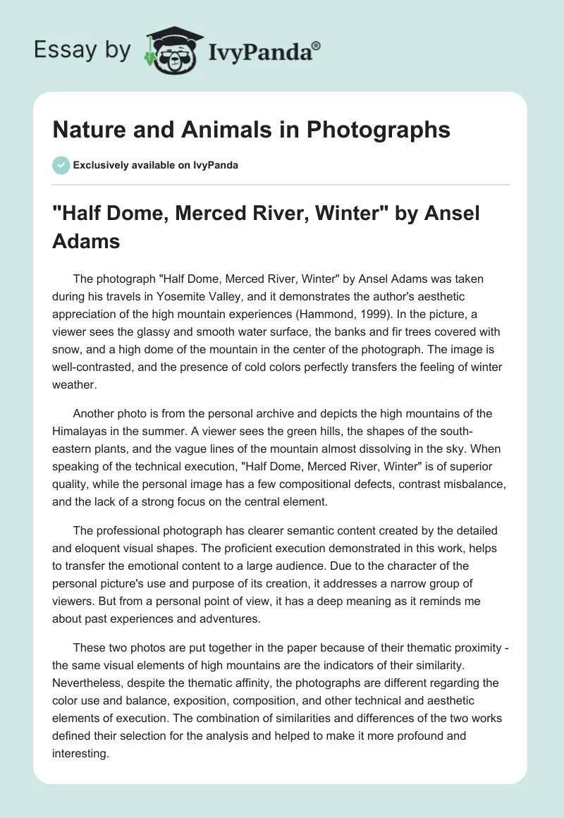 Nature and Animals in Photographs. Page 1