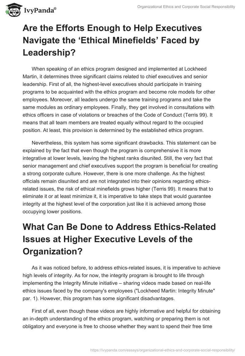 Organizational Ethics and Corporate Social Responsibility. Page 2